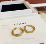 AAA Replica Celine Yellow Gold Kink Earrings